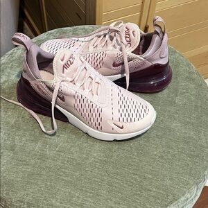Nike Air Max 270 Women’s Sneakers - Light Pink with Plum Accent